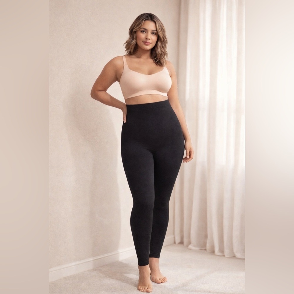 Shapermint Empetua Womens High Waist Shaping Leggings Sz XXL 2XL Black 42075 $60